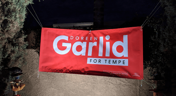 A sign for local Arizona candidate Doreen Garlid