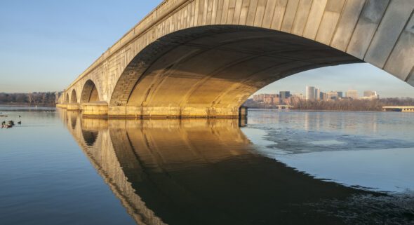 The Arlington Bridge over the Potomac River