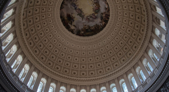 Rotunda ceiling of the US Capitol Building