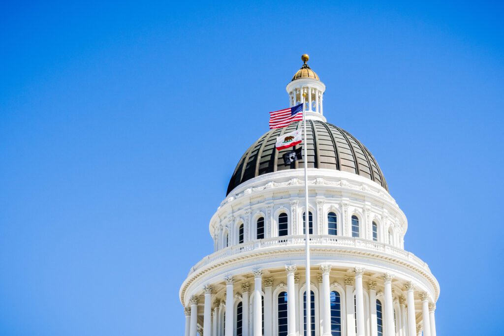 The dome of the California State Capitol, Sacramento
