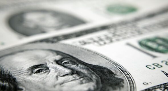 Close up view of hundred-dollar bill